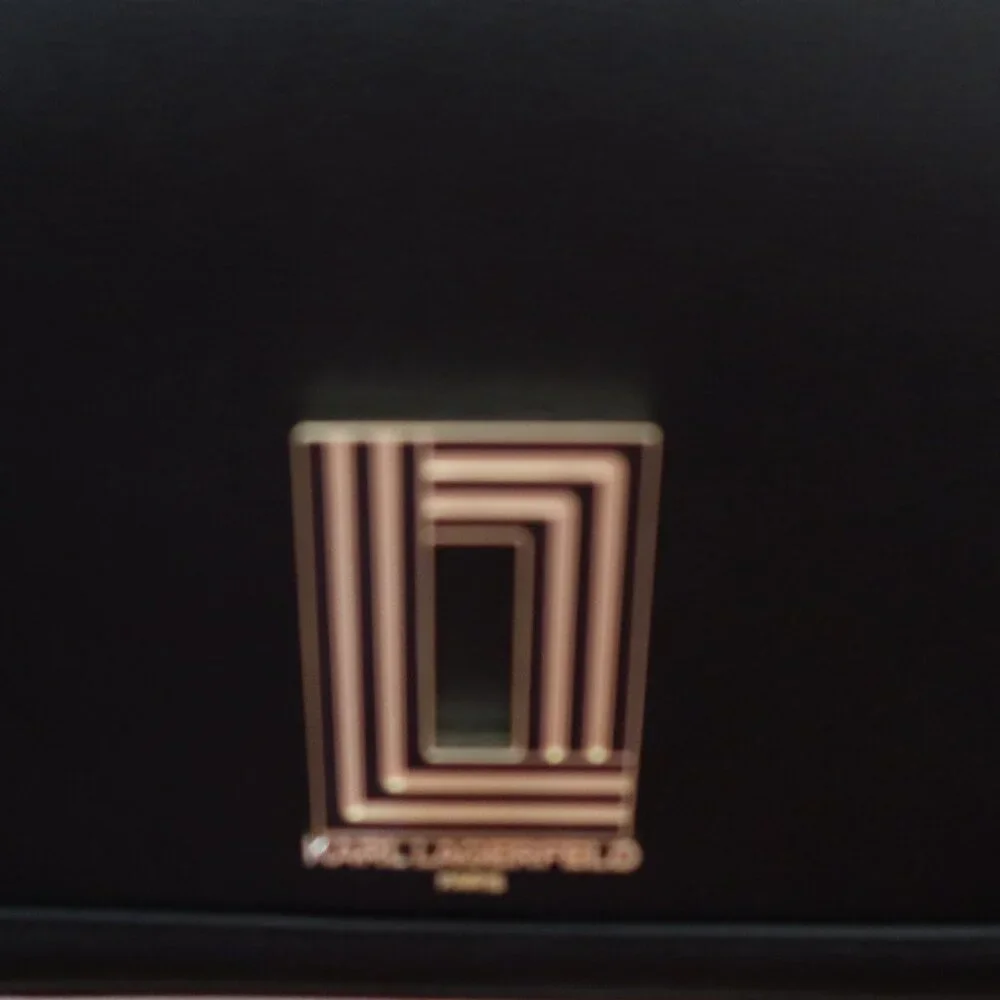 Karl Lagerfeld Paris Simone Small Leather Crossbody Black No Handle - Picture 5 of 12